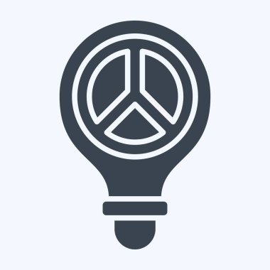 İkon Barış Düşüncesi. Dünya Barışı sembolüyle ilgili. Kabartma tarzı. dizayn edilebilir