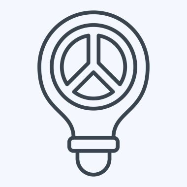 İkon Barış Düşüncesi. Dünya Barışı sembolüyle ilgili. Sıra tarzı. dizayn edilebilir