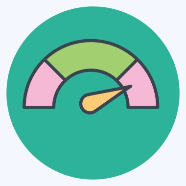 Simge Performansı. Denetim sembolüyle ilgili. renk arkadaşı stili. dizayn edilebilir