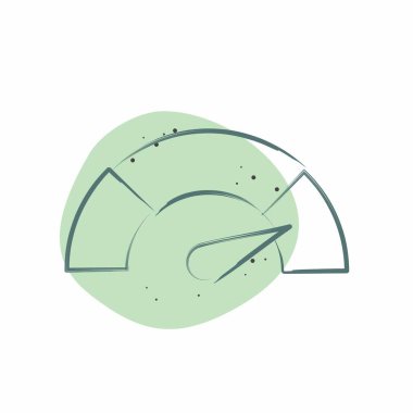 Simge Performansı. Denetim sembolüyle ilgili. Renkli Leke Biçimi. dizayn edilebilir