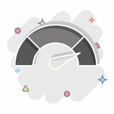 Simge Performansı. Denetim sembolüyle ilgili. Çizgi roman. dizayn edilebilir