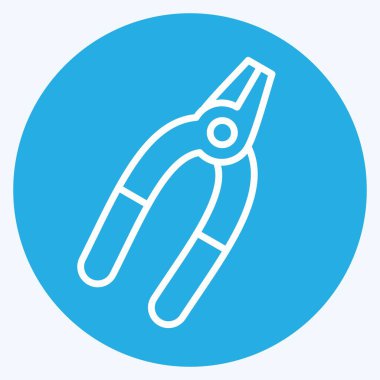 Icon Pense. Tamir Aletleri sembolüyle ilgili. Mavi gözlü. dizayn edilebilir