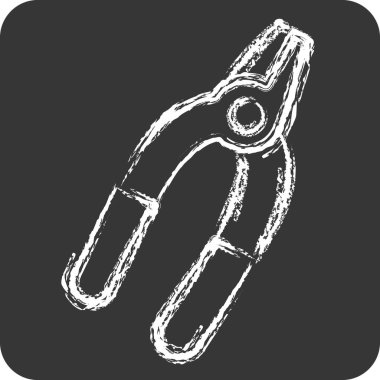 Icon Pense. Tamir Aletleri sembolüyle ilgili. Tebeşir stili. dizayn edilebilir