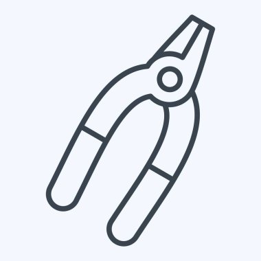 Icon Pense. Tamir Aletleri sembolüyle ilgili. Sıra tarzı. dizayn edilebilir