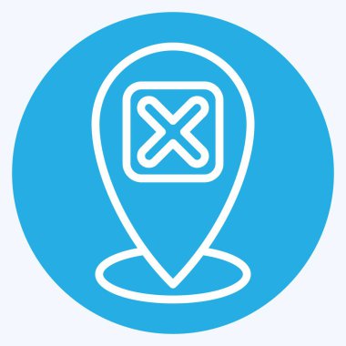 Simge Noktası. Ünlem sembolüyle ilgili. Mavi gözlü. dizayn edilebilir