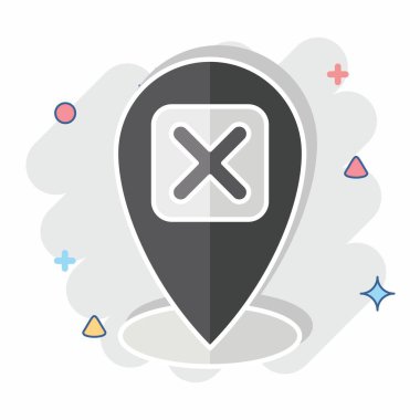 Simge Noktası. Ünlem sembolüyle ilgili. Çizgi roman. dizayn edilebilir