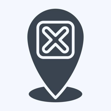 Simge Noktası. Ünlem sembolüyle ilgili. Kabartma tarzı. dizayn edilebilir