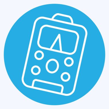 Simge Güç Ölçer. Tamir Aletleri sembolüyle ilgili. Mavi gözlü. dizayn edilebilir