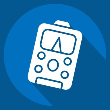 Simge Güç Ölçer. Tamir Aletleri sembolüyle ilgili. Uzun gölge tarzı. dizayn edilebilir