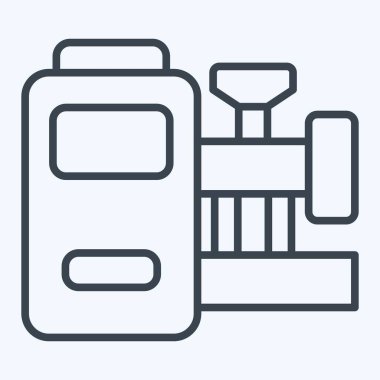 Simge Üretim Makinesi. Endüstri sembolüyle ilgili. Sıra tarzı. dizayn edilebilir