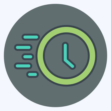 Simge Süreç Saati. Geliştirme sembolüyle ilgili. renk eşi biçimi