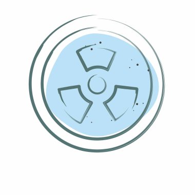 Simge Radyasyonu. Biyomühendislik sembolüyle ilgili. Renkli Leke Biçimi