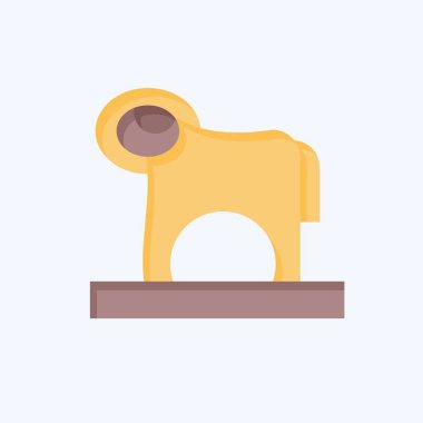 Simge RAM. Kazakistan sembolüyle ilgili. Düz stil. dizayn edilebilir