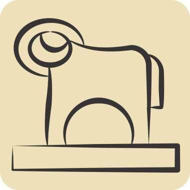 Simge RAM. Kazakistan sembolüyle ilgili. El çizimi tarzı. dizayn edilebilir