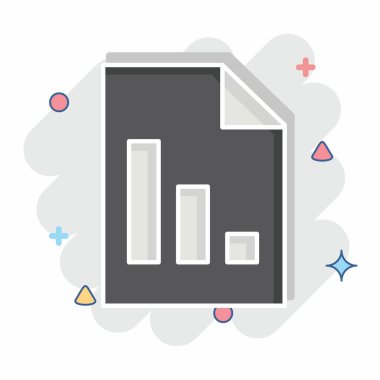 Simge Raporu. Denetim sembolüyle ilgili. Çizgi roman. dizayn edilebilir