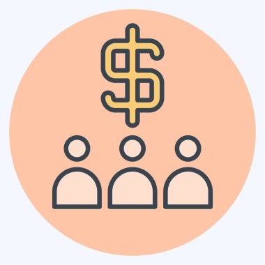 Simge İncelemesi. Denetim sembolüyle ilgili. renk arkadaşı stili. dizayn edilebilir