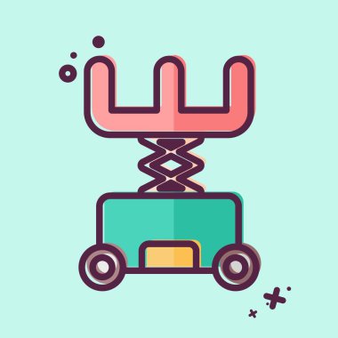 Simge Makas Kaldırma. Endüstri sembolüyle ilgili. MBE tarzı. dizayn edilebilir