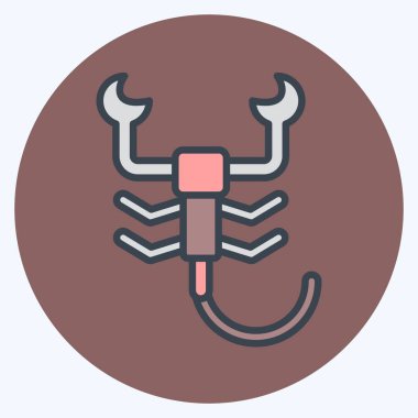 Simge Akrep. Böceklerin sembolü. renk arkadaşı stili. dizayn edilebilir