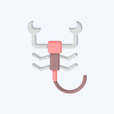 Simge Akrep. Böceklerin sembolü. Düz stil. dizayn edilebilir