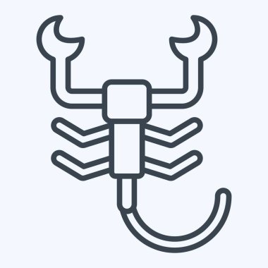 Simge Akrep. Böceklerin sembolü. Sıra tarzı. dizayn edilebilir