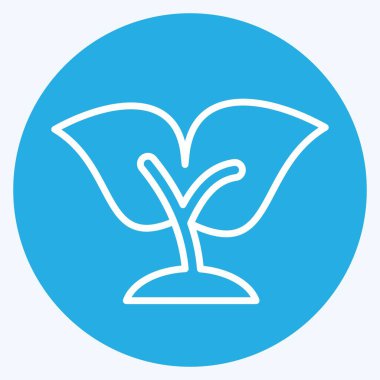 Simge Seedling. Geliştirme sembolüyle ilgili. mavi gözler tarzı