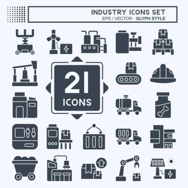 Icon Set Endüstri. Eğitim sembolüyle ilgili. Kabartma tarzı. dizayn edilebilir