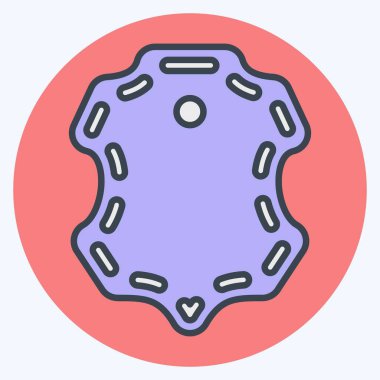 Simge Koyun Derisi. Kumaş sembolüyle ilgili. renk arkadaşı stili. dizayn edilebilir