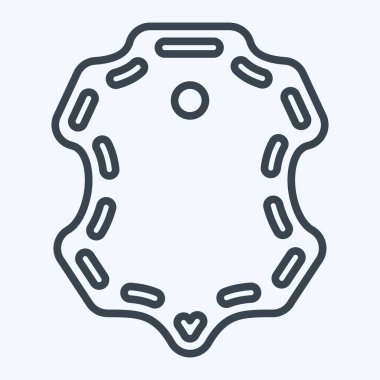 Simge Koyun Derisi. Kumaş sembolüyle ilgili. Sıra tarzı. dizayn edilebilir