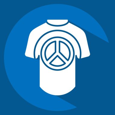 Simge Gömlek. Dünya Barışı sembolüyle ilgili. Uzun gölge tarzı. dizayn edilebilir