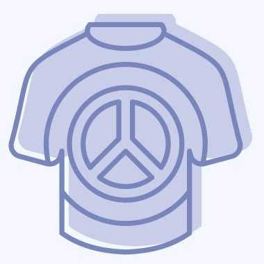 Simge Gömlek. Dünya Barışı sembolüyle ilgili. İki ton stili. dizayn edilebilir