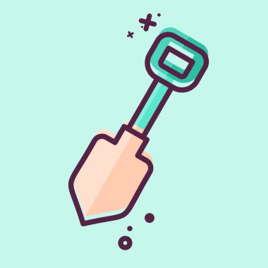 İkon Showel. Tamir Aletleri sembolüyle ilgili. MBE tarzı. dizayn edilebilir