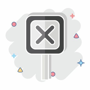 Simge İşareti. Ünlem sembolüyle ilgili. Çizgi roman. dizayn edilebilir