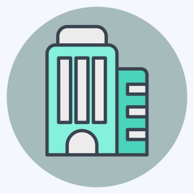 Simge gökdeleni. İnşaat Mühendisliği sembolüyle ilgili. renk arkadaşı stili. dizayn edilebilir