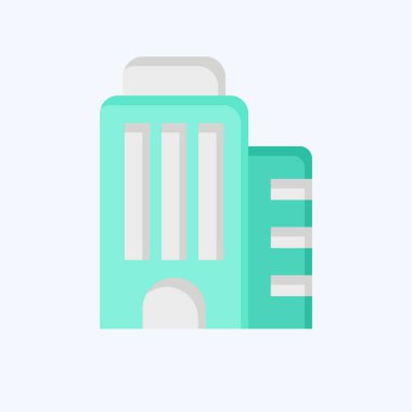 Simge gökdeleni. İnşaat Mühendisliği sembolüyle ilgili. Düz stil. dizayn edilebilir