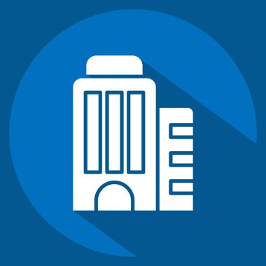 Simge gökdeleni. İnşaat Mühendisliği sembolüyle ilgili. Uzun gölge tarzı. dizayn edilebilir