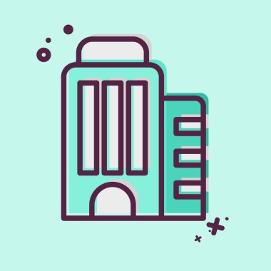 Simge gökdeleni. İnşaat Mühendisliği sembolüyle ilgili. MBE tarzı. dizayn edilebilir