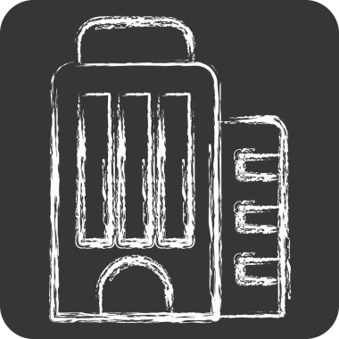 Simge gökdeleni. İnşaat Mühendisliği sembolüyle ilgili. Tebeşir stili. dizayn edilebilir