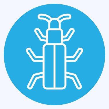 Simge Kar Böceği. Böceklerin sembolü. Mavi gözlü. dizayn edilebilir