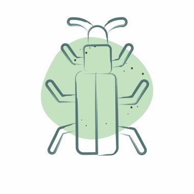 Simge Kar Böceği. Böceklerin sembolü. Renkli Leke Biçimi. dizayn edilebilir