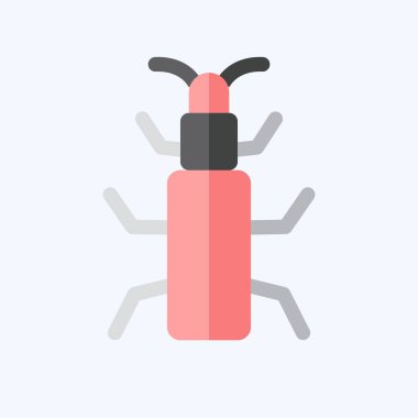 Simge Kar Böceği. Böceklerin sembolü. Düz stil. dizayn edilebilir