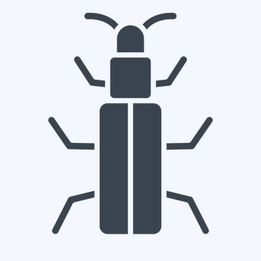 Simge Kar Böceği. Böceklerin sembolü. Kabartma tarzı. dizayn edilebilir