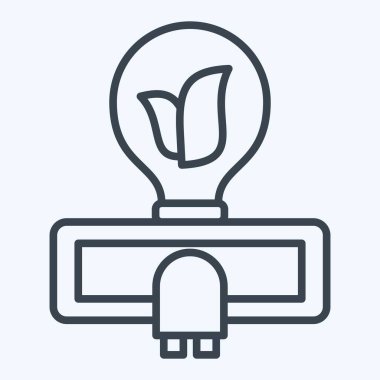 Icon Güneş Enerjisi. Dünya 'yı Kurtarma sembolüyle ilgili. Sıra tarzı. düzenlenebilir