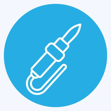 Simge lehimleme demiri. Tamir Aletleri sembolüyle ilgili. Mavi gözlü. dizayn edilebilir