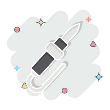 Simge lehimleme demiri. Tamir Aletleri sembolüyle ilgili. Çizgi roman. dizayn edilebilir