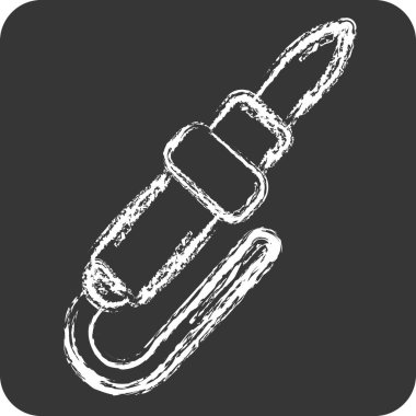 Simge lehimleme demiri. Tamir Aletleri sembolüyle ilgili. Tebeşir stili. dizayn edilebilir