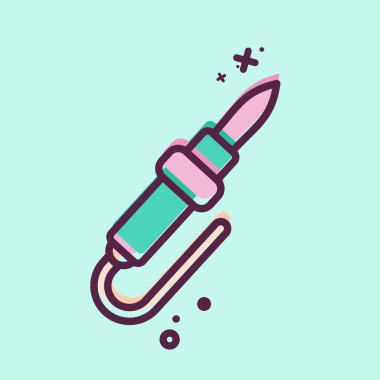 Simge lehimleme demiri. Tamir Aletleri sembolüyle ilgili. MBE tarzı. dizayn edilebilir