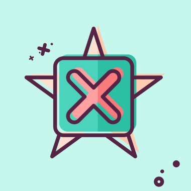 Simge Yıldızı. Ünlem sembolüyle ilgili. MBE tarzı. dizayn edilebilir