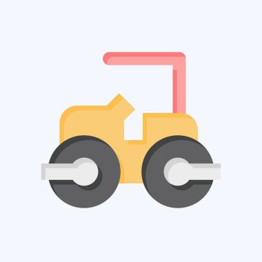 Simgesel Buhar Pateni. İnşaat Mühendisliği sembolüyle ilgili. Düz stil. dizayn edilebilir