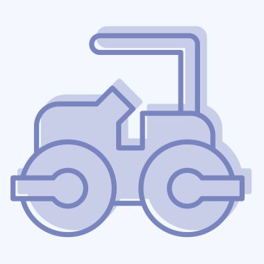 Simgesel Buhar Pateni. İnşaat Mühendisliği sembolüyle ilgili. İki ton stili. dizayn edilebilir