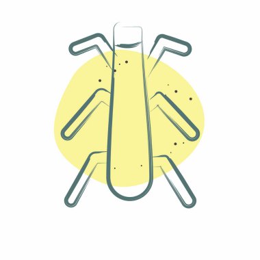 Icon Taşsineği. Böceklerin sembolü. Renkli Leke Biçimi. dizayn edilebilir